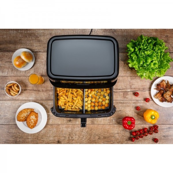 Karšto oro gruzdintuvė Zyle Dual Air Fryer 2 in 1 ZY551AF, 10l